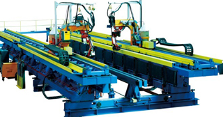 Línea automática de soldadura para vigas corrugadas en H serie JBH